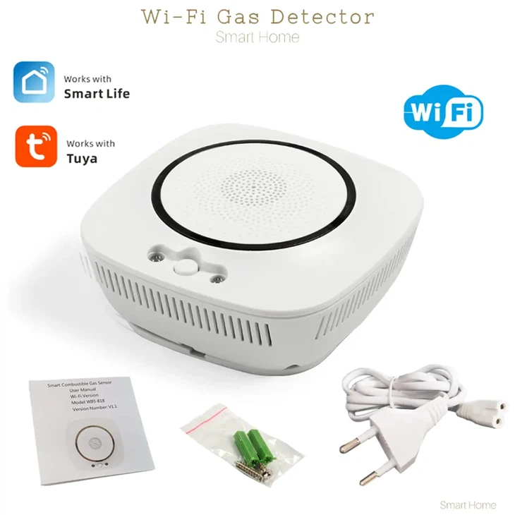 Ny design Smart Home Takgasdetektor med WIFI-alternativ